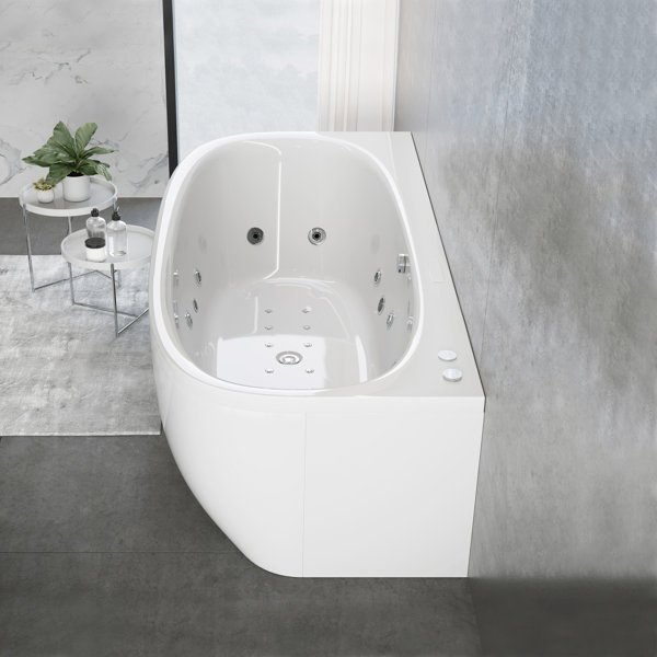 Jaquar Arc 1900mm x 900mm Recessed Enamelled Bathtub with Tap Wayfair
